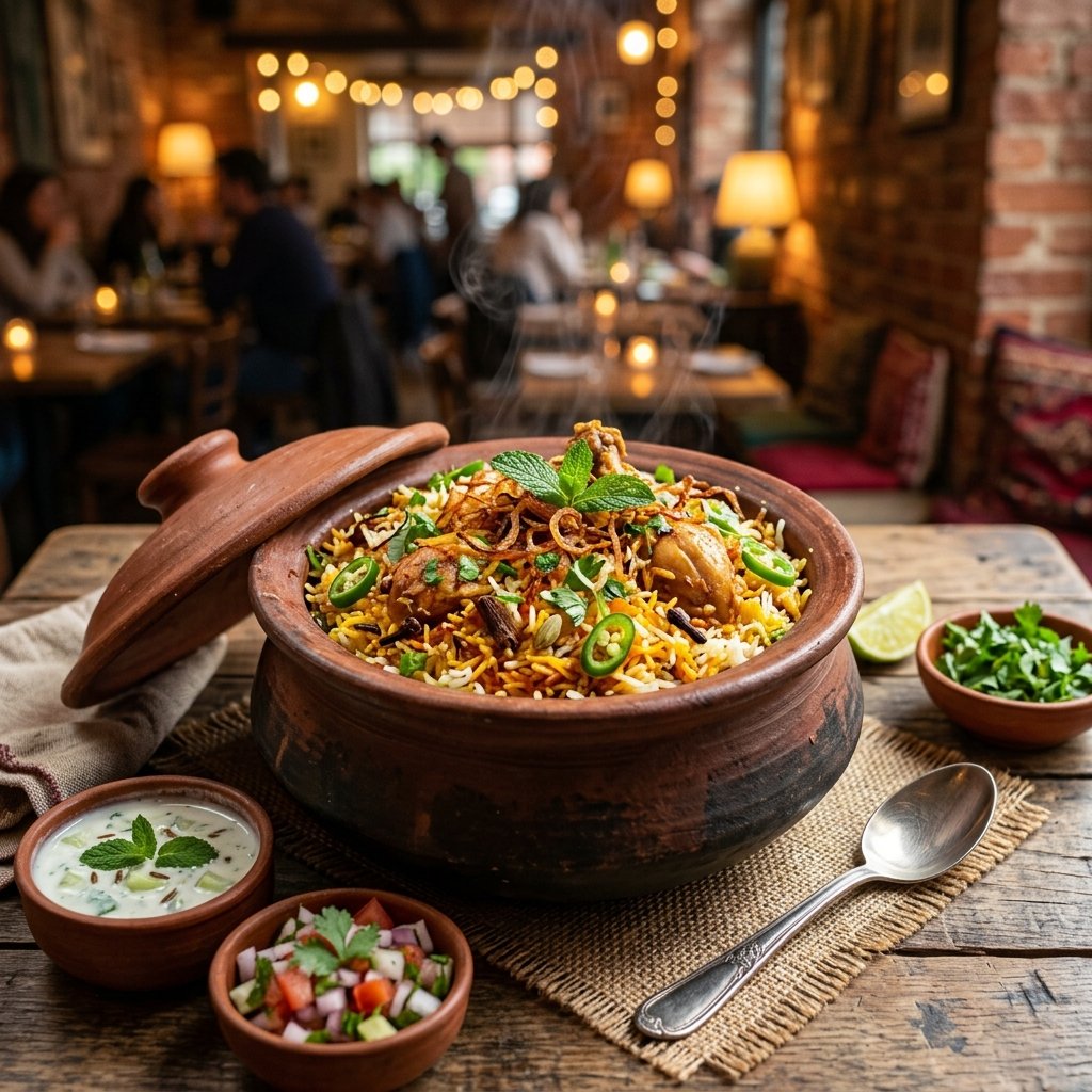 Dum Biryani at 786 Kebab & Curry
