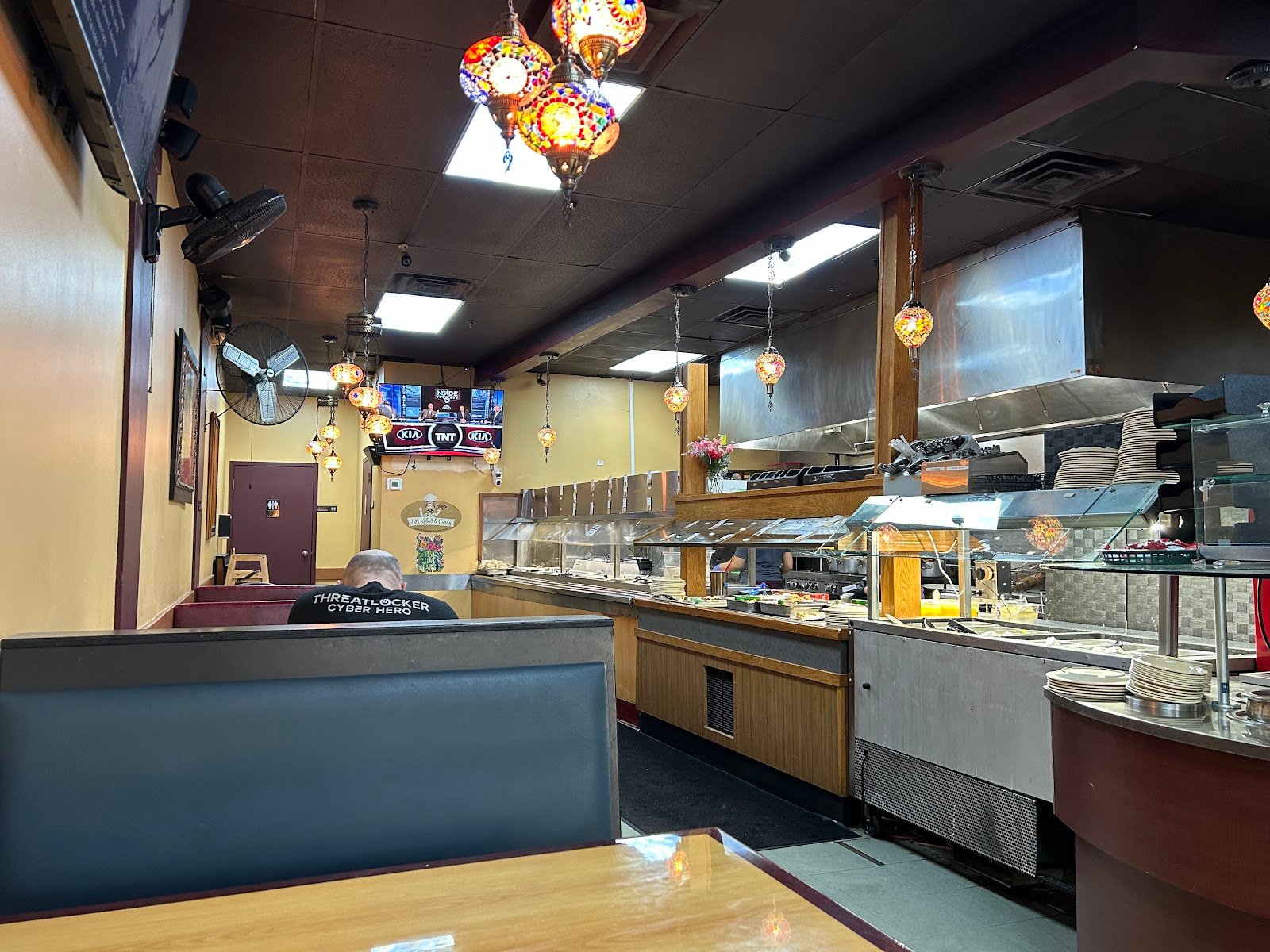 Dining room and buffet counter at 786 Kebab & Curry